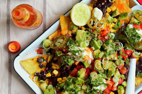 LOADED VEGAN NACHOS FROM AINE CARLIN.