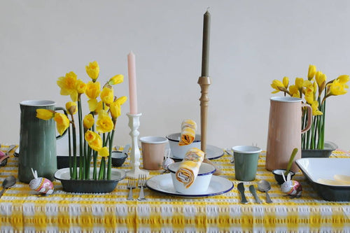 Easter tables and flowers.