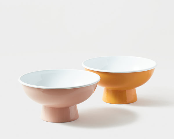 Mustard Yellow Enamelware Fruit Bowl
